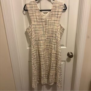 Banana Republic Cream Ivory Italian Tweed Cross Front Dress Crea Red Size 14 NWT